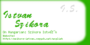 istvan szikora business card